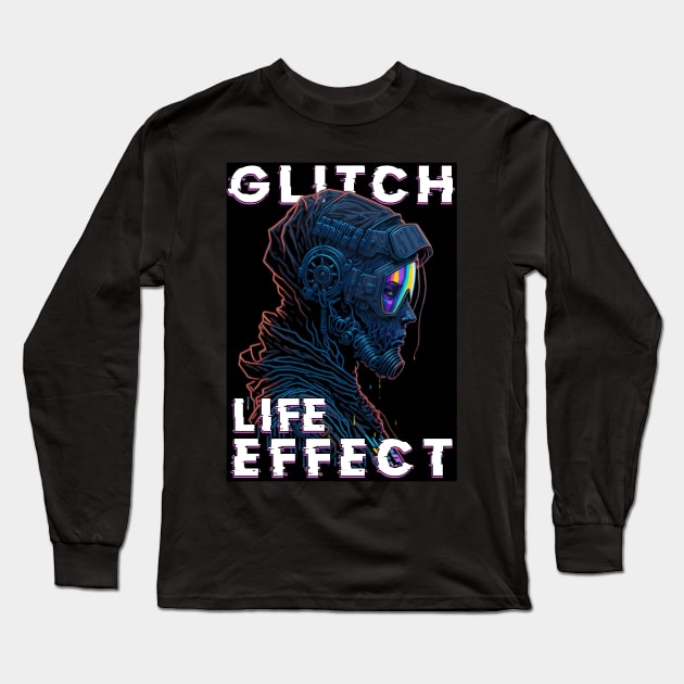 Glitch Life Effect Long Sleeve T-Shirt by QuirkyPrintShop